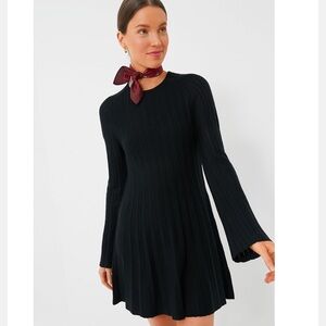 Tuckernuck Black Ribbed Long Sleeve Dress NWT
